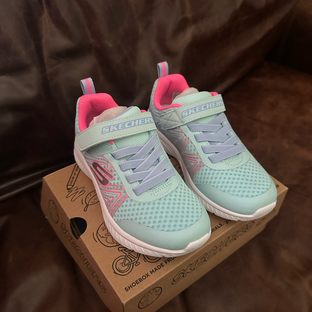 Skechers Kids' Light Blue and Pink Sneakers